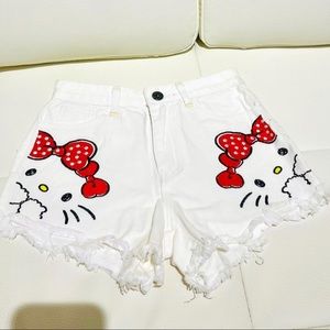 Hellokitty high waist denim short